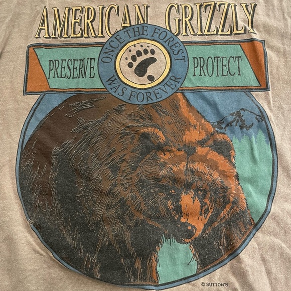 Vintage Single Stitch Men’s Large Grizzly Bear Shirt - Picture 4 of 11